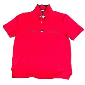 Men’s Tommy Hilfiger Short Sleeve Shirt Size XL Red Golf Polo